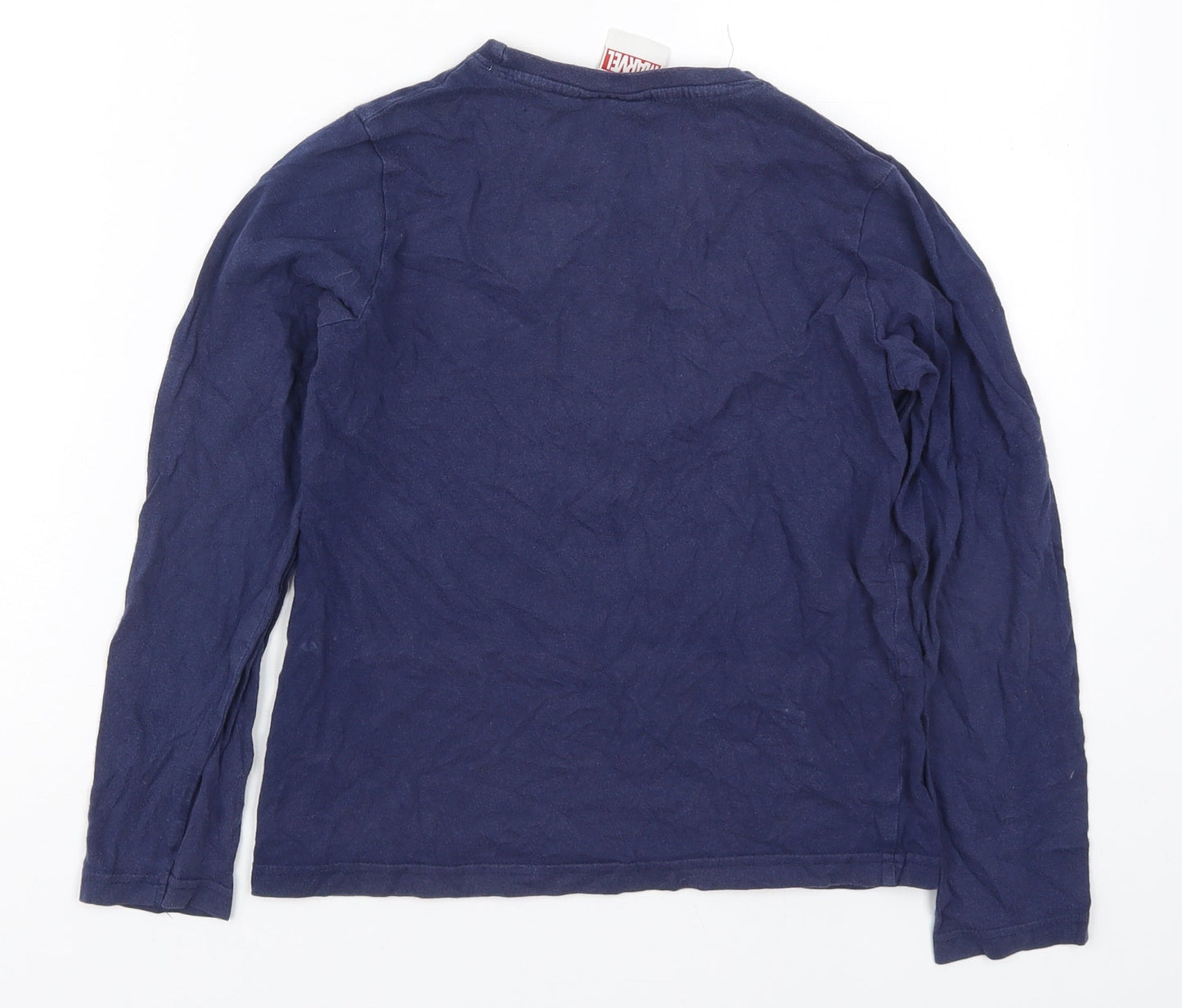 Primark Boys Blue Solid Cotton  Pyjama Top Size 8-9 Years  Pullover - Invincible Iron Man