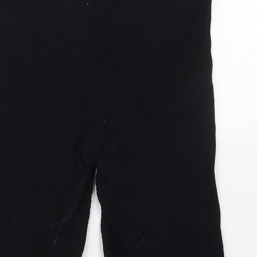 H&M Womens Black  Polyester Biker Shorts Size M L9 in Regular