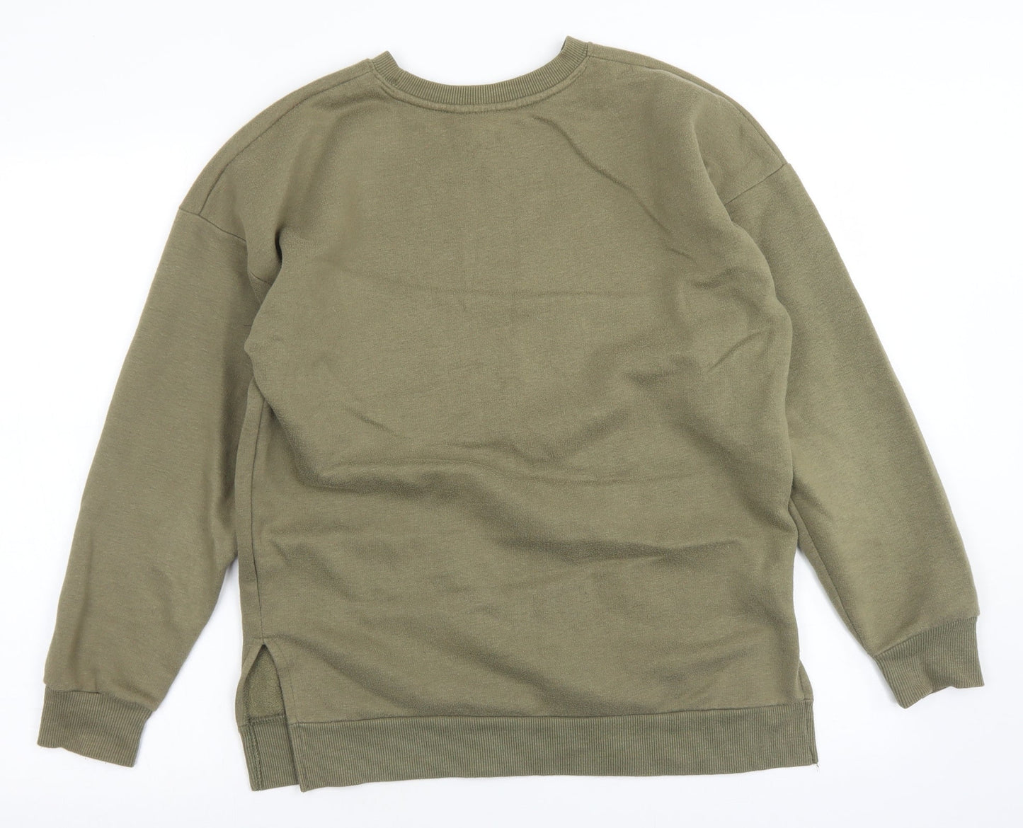 New Look Womens Green  Polyester Pullover Sweatshirt Size 10