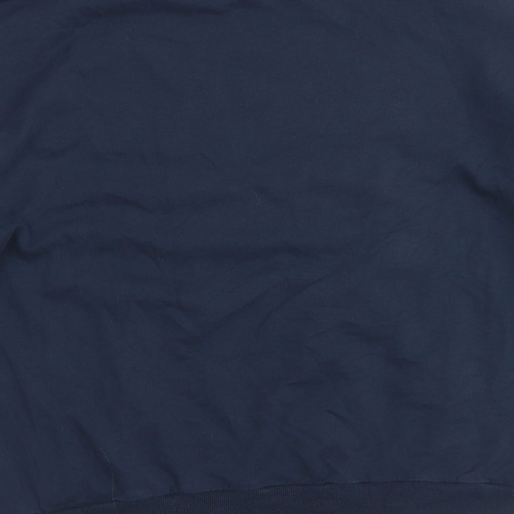 Divided Womens Blue  Cotton Pullover Sweatshirt Size L