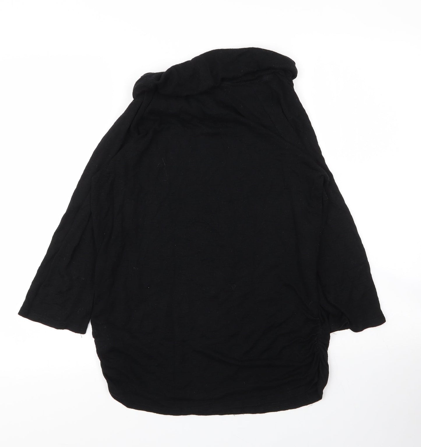 Gibson Womens Black Cowl Neck  Viscose Pullover Jumper Size M