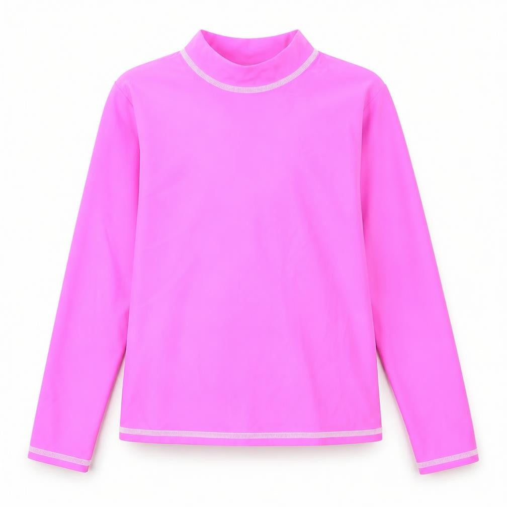 George Girls Pink  Polyester Basic T-Shirt Size 9 Years Mock Neck