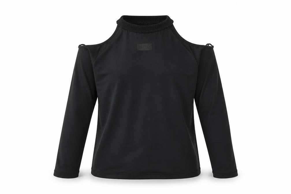 USA Pro Girls Black  Polyester Basic T-Shirt Size 10 Years Round Neck