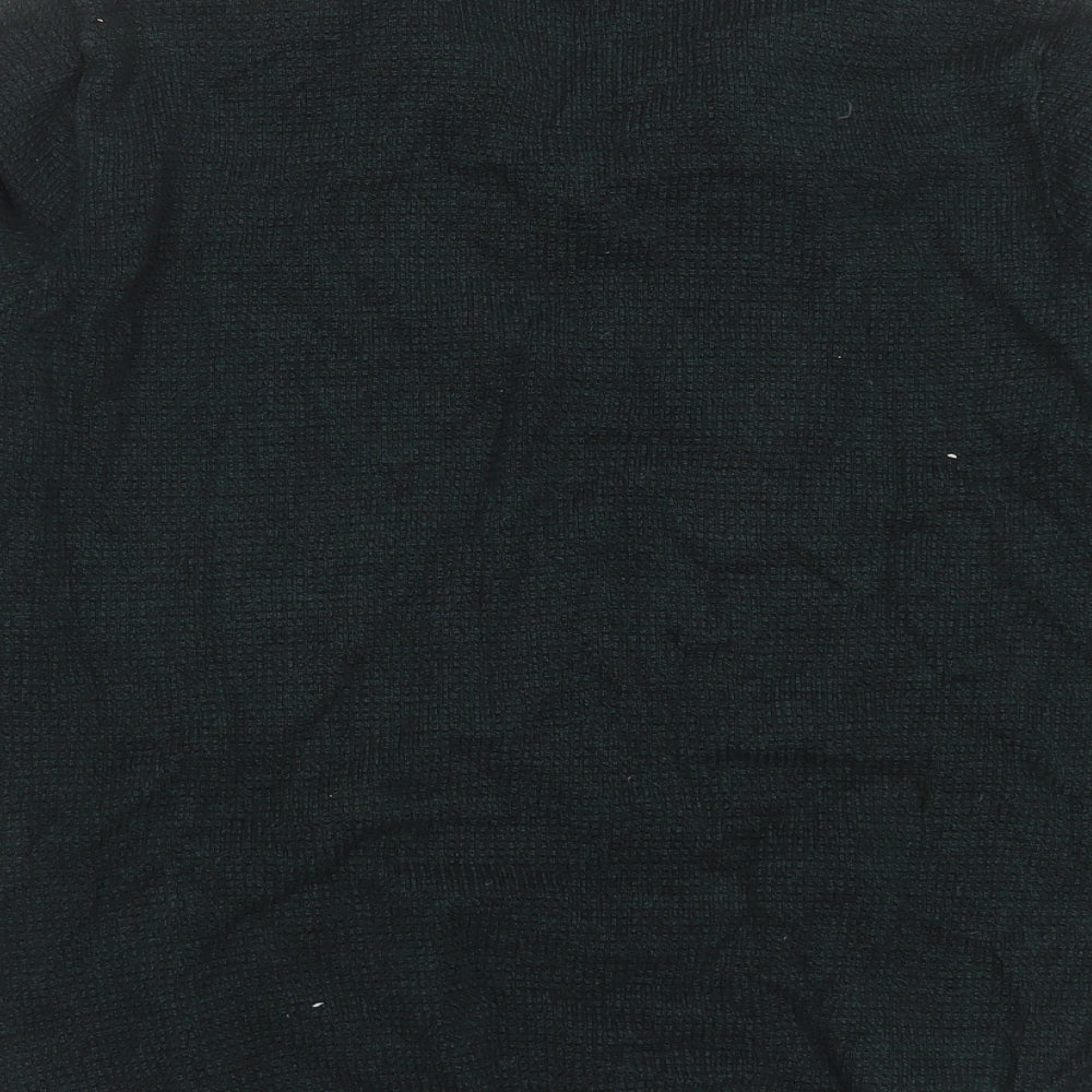 NEXT Mens Green Collared  Cotton Pullover Jumper Size M