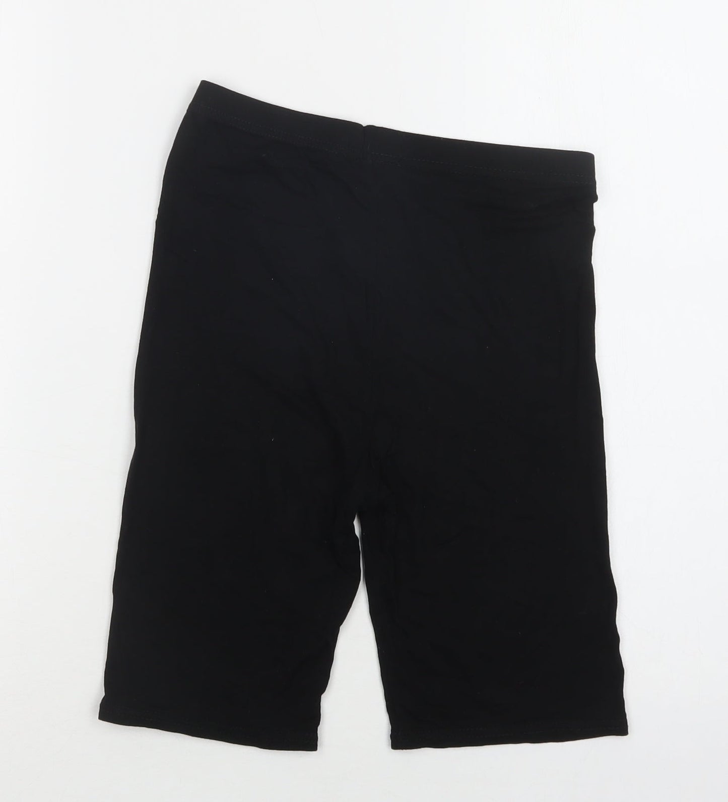 PRETTYLITTLETHING Womens Black  Viscose Sweat Shorts Size 8 L9 in Regular