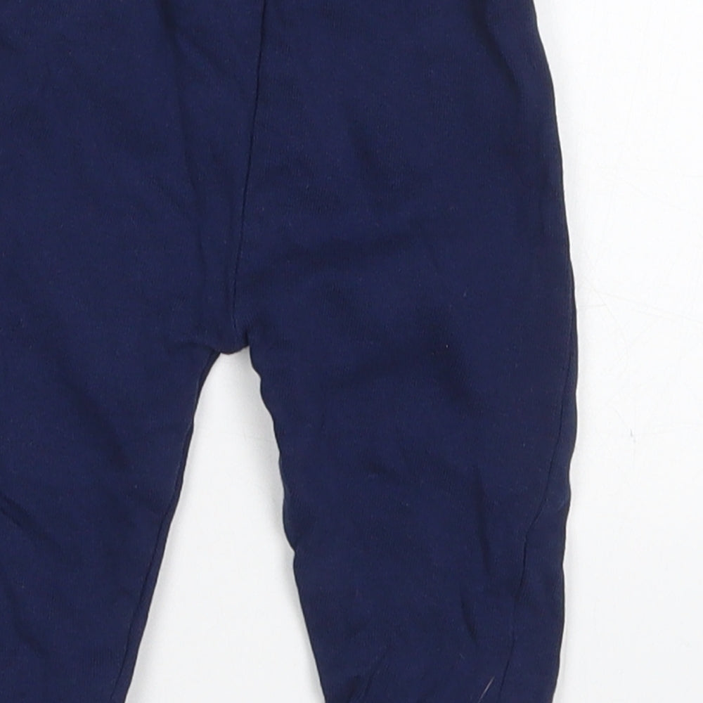 M&Co Baby Blue  Cotton Sweatpants Trousers Size 3-6 Months  Drawstring