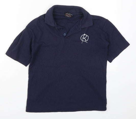 Zeco Boys Blue  Polyester Basic Polo Size 11 Years Collared Pullover