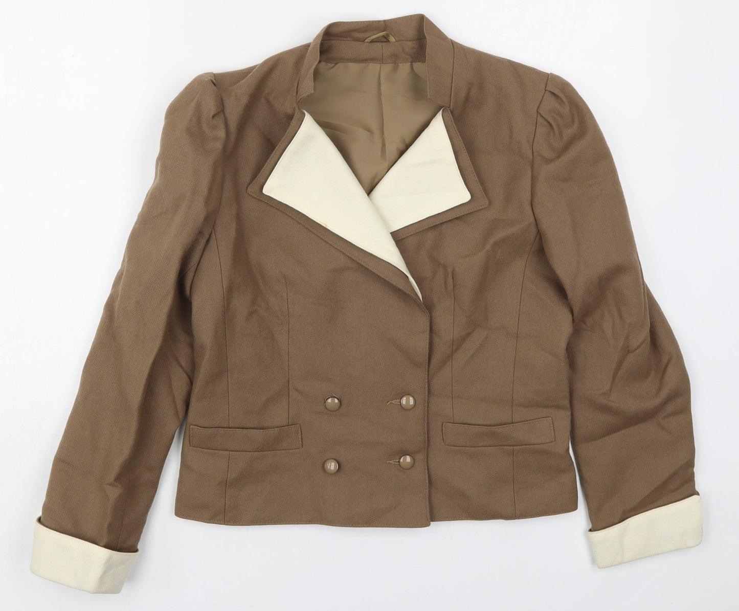 Premier Collection Womens Brown   Jacket  Size 10  Button