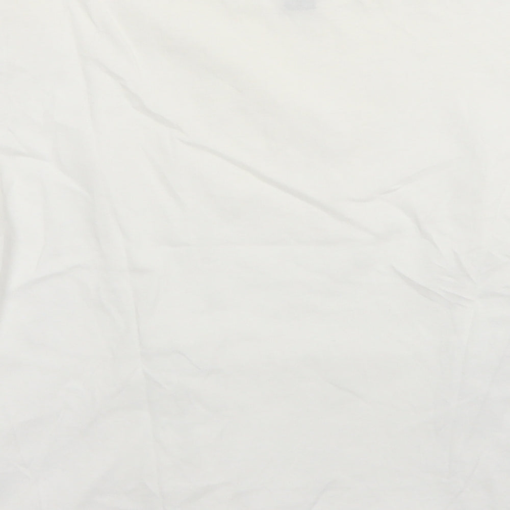915 Generation Girls White  Cotton Basic T-Shirt Size 14-15 Years Crew Neck  - Lace up front