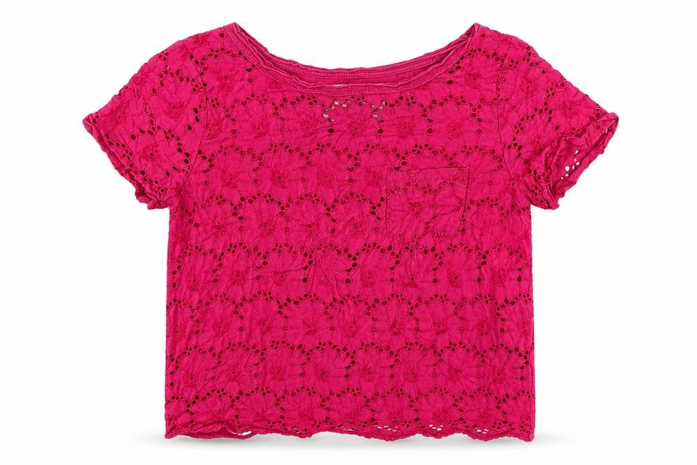 Falmer Heritage Womens Pink  Cotton Basic T-Shirt Size 10 Round Neck