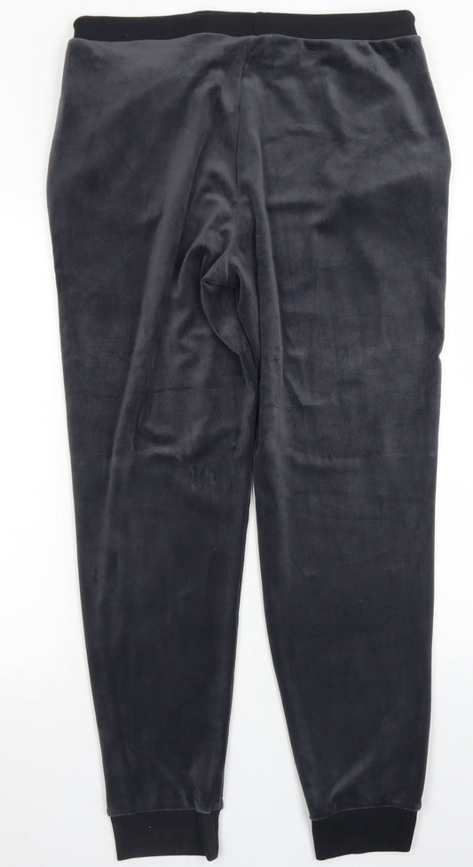 Avenue Womens Grey  Polyester Jogger Trousers Size M L28 in Regular Drawstring