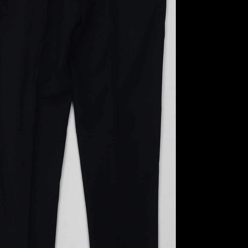 Topshop Womens Blue  Polyester Trousers  Size 10 L30 in Regular Hook & Eye