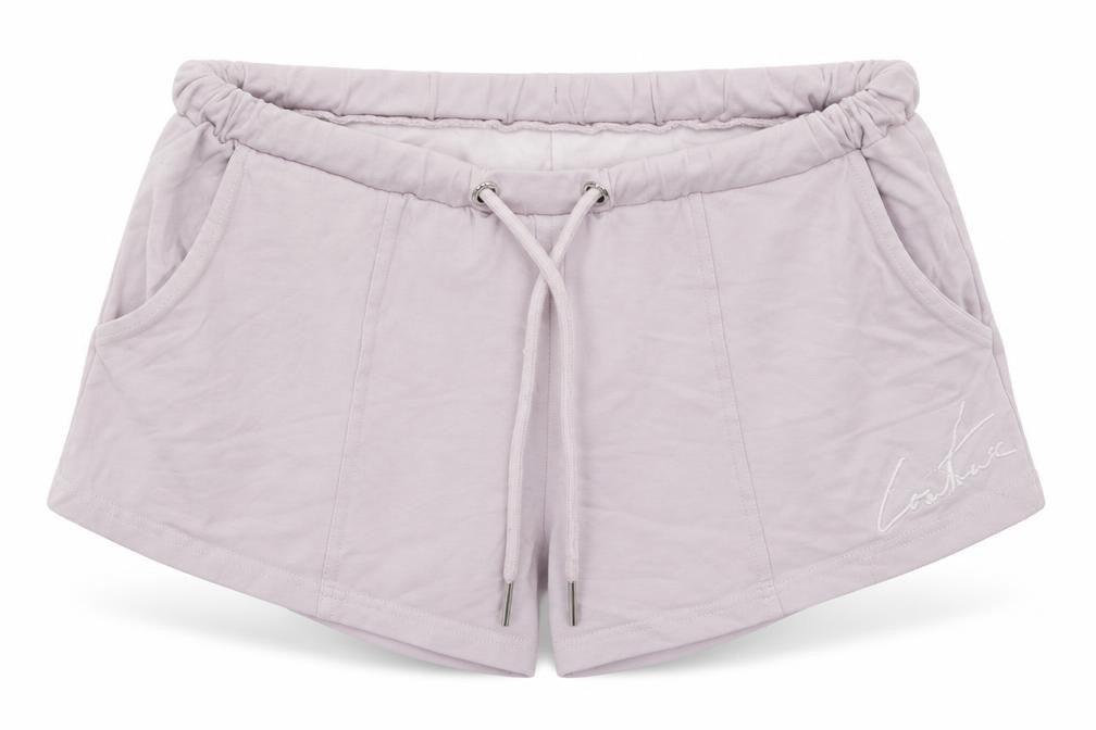 The Couture Club Womens Pink  Cotton Sweat Shorts Size S  Regular Tie