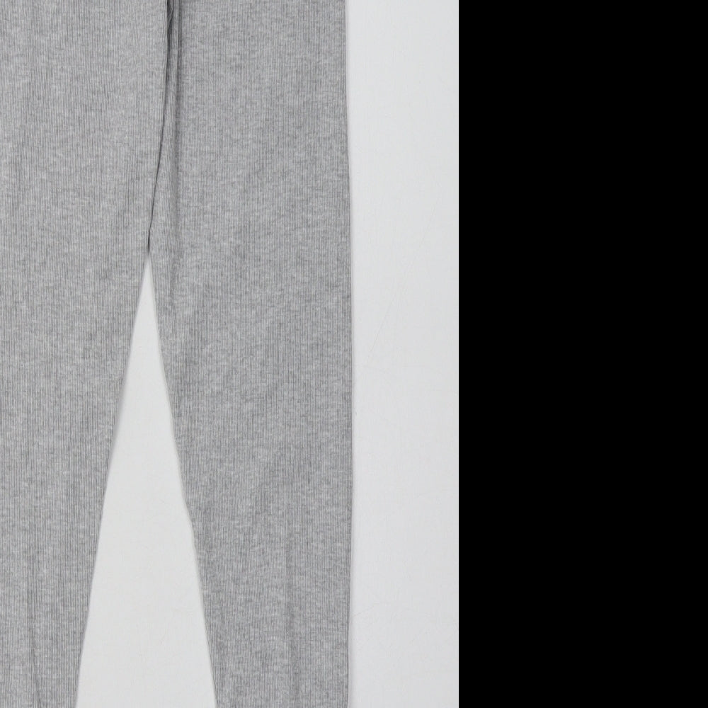 Threadbare Womens Grey  Cotton Capri Trousers Size 12 L28 in Regular