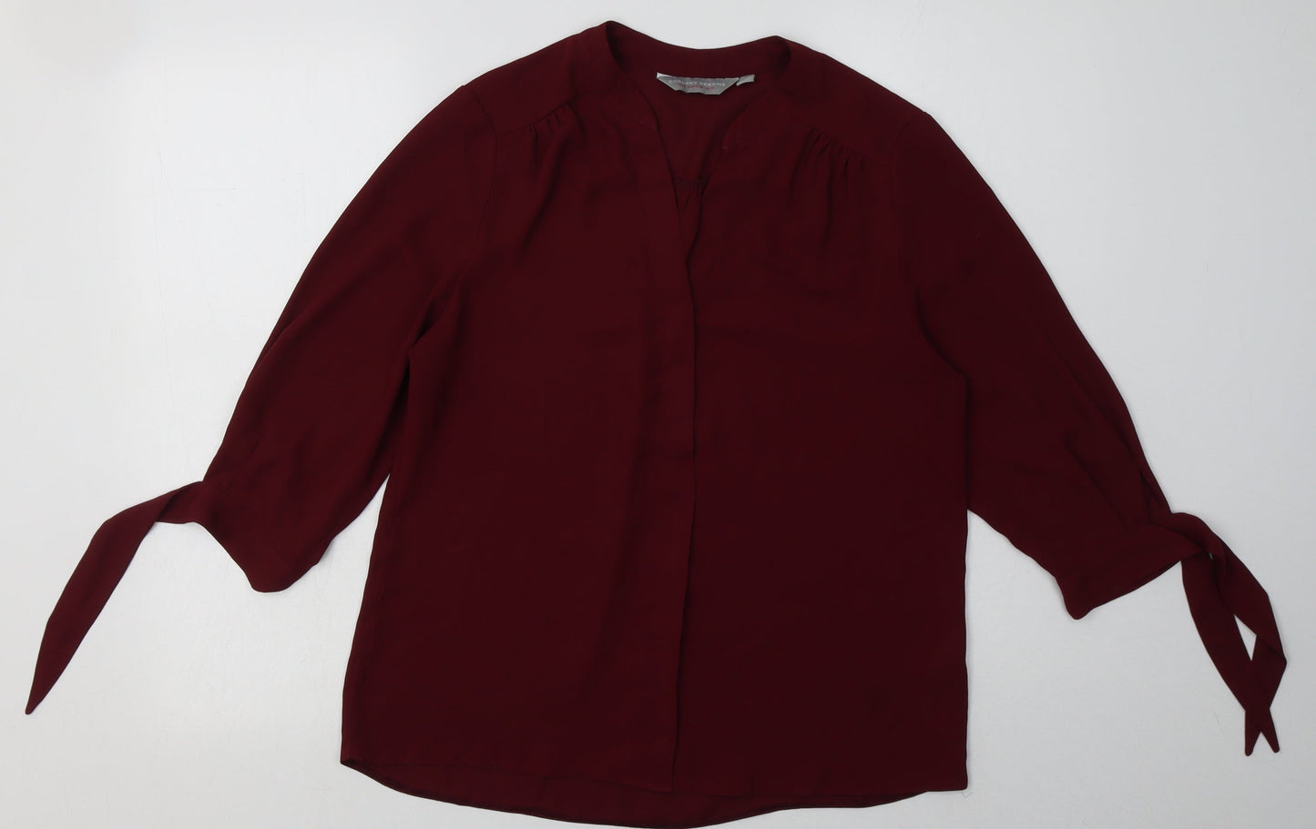 Dorothy Perkins Womens Purple  Polyester Basic Blouse Size 10 V-Neck