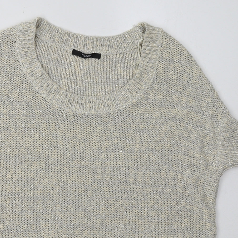 George Womens Beige  Cotton Pullover Sweatshirt Size 10  Pullover