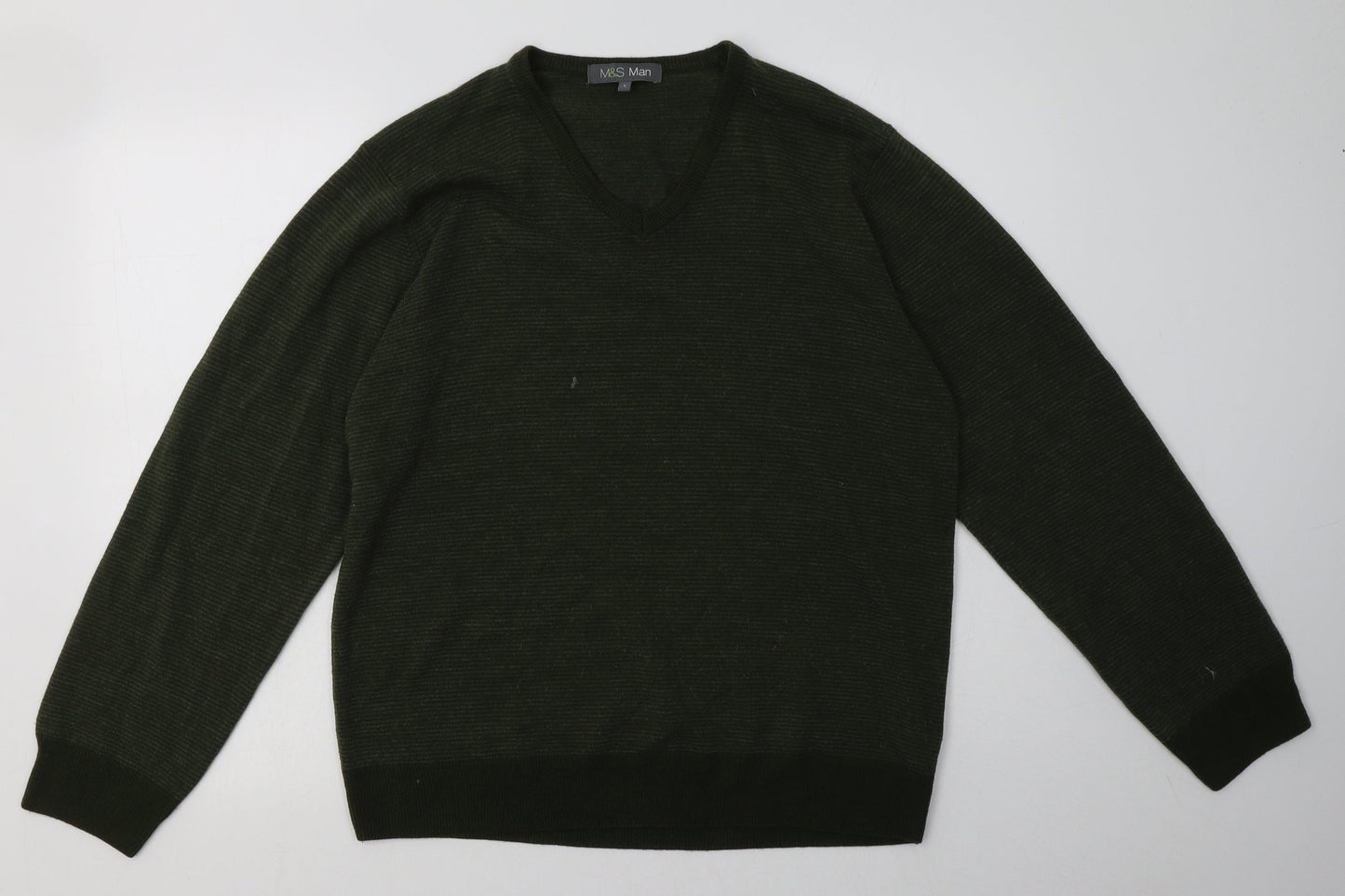Marks and Spencer Mens Green  Acrylic Pullover Sweatshirt Size L