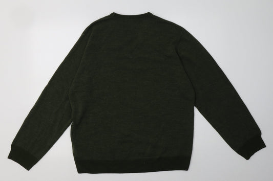 Marks and Spencer Mens Green  Acrylic Pullover Sweatshirt Size L