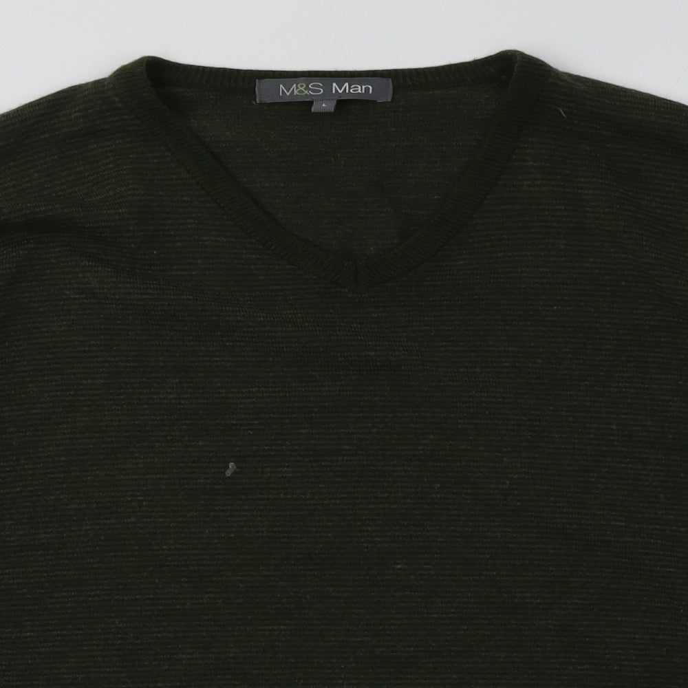 Marks and Spencer Mens Green  Acrylic Pullover Sweatshirt Size L