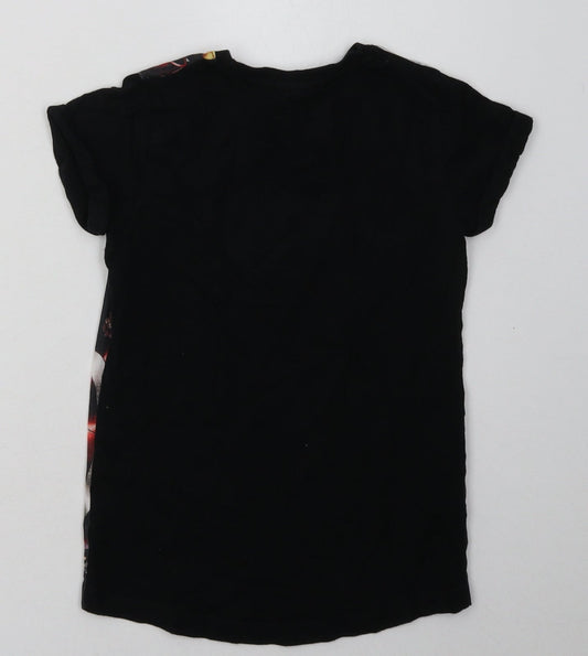 NEXT Boys Multicoloured Geometric Polyester Basic T-Shirt Size 7 Years Crew Neck Pullover - Avengers