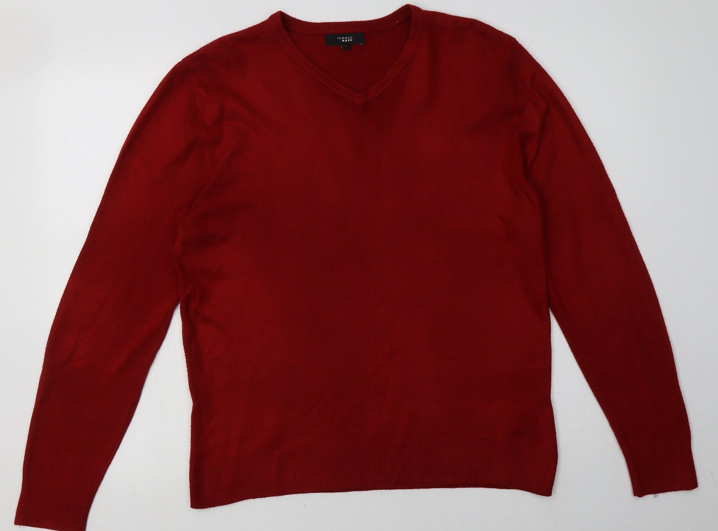 Debenhams Mens Red  Acrylic Pullover Sweatshirt Size S