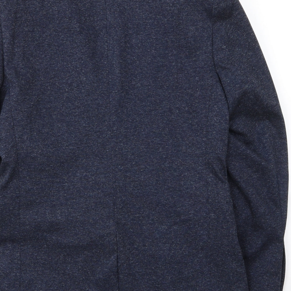 Burton Mens Blue  Polyester Jacket Suit Jacket Size S