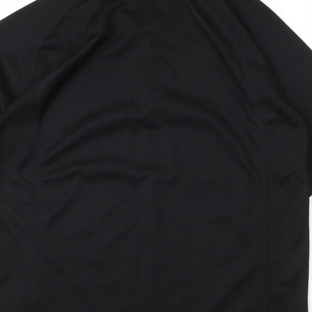Cross Mens Black  Polyester  Polo Size M Collared Button