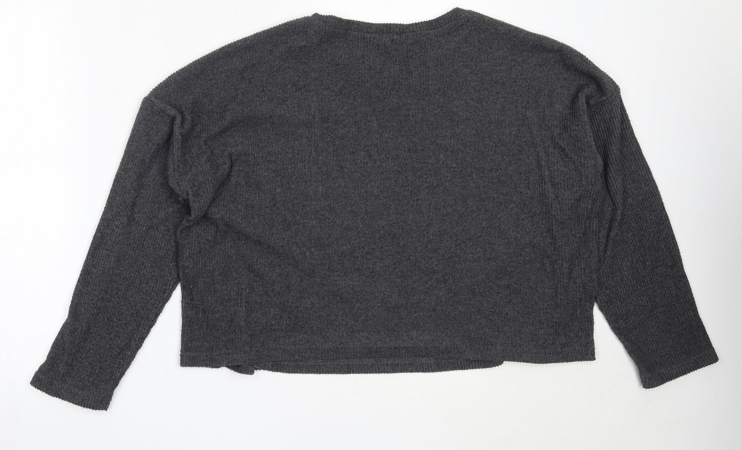 New Look Womens Grey Round Neck  Polyester Pullover Jumper Size L