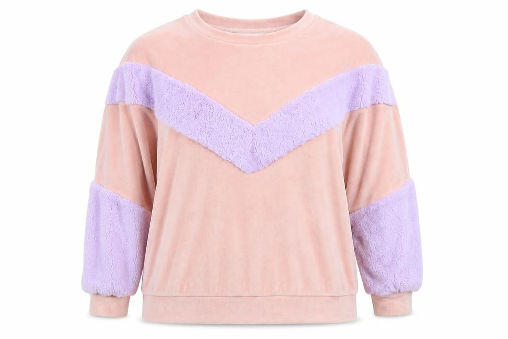 F&F Womens Pink  Polyester Top Pyjama Top Size L   - chevron Pattern