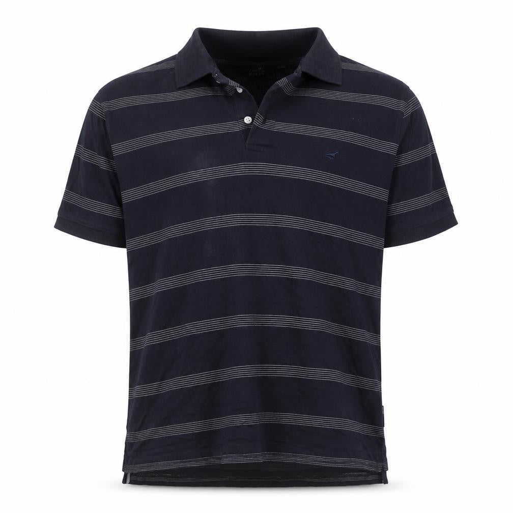 Stone Bay Golf Mens Blue Striped Cotton  Polo Size XL Collared