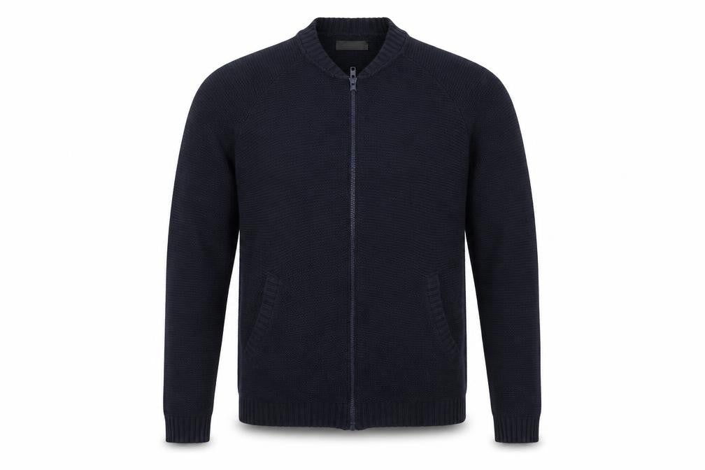 ASOS Mens Blue Collared  Cotton Full Zip Jumper Size L