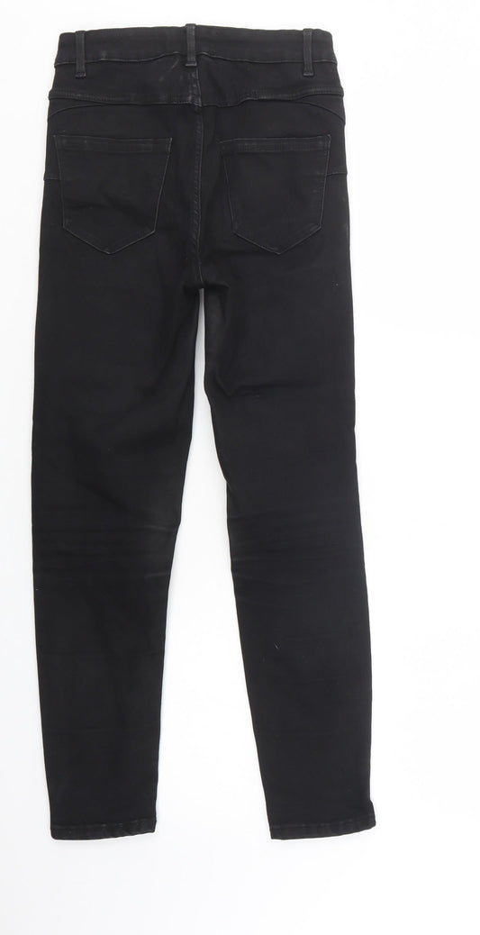 New Look Womens Black  Cotton Jegging Jeans Size 6 L29 in Regular Button