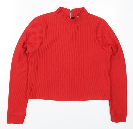 Marks and Spencer Womens Red  Polyester Pullover Sweatshirt Size 12  Pullover