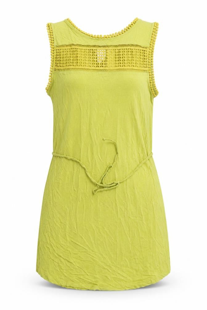 H&M Womens Green  Viscose Tank Dress  Size M  Round Neck Pullover