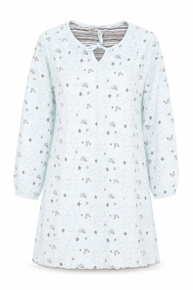 Cotton Real Womens Blue Geometric Cotton Top Dress Size M   - Butterflies