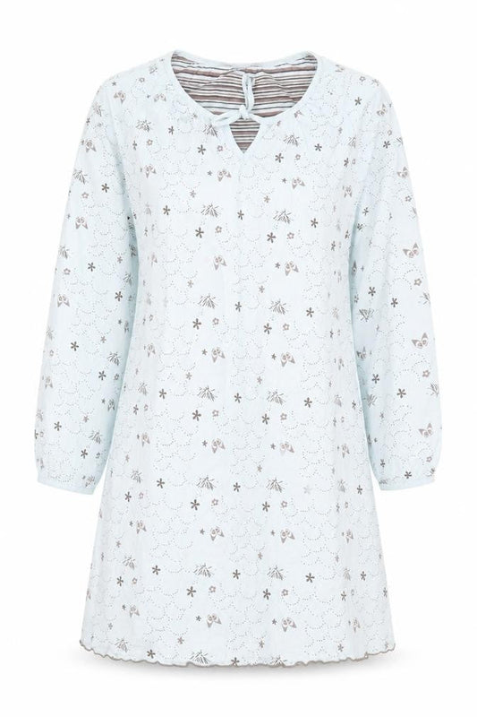Cotton Real Womens Blue Geometric Cotton Top Dress Size M   - Butterflies