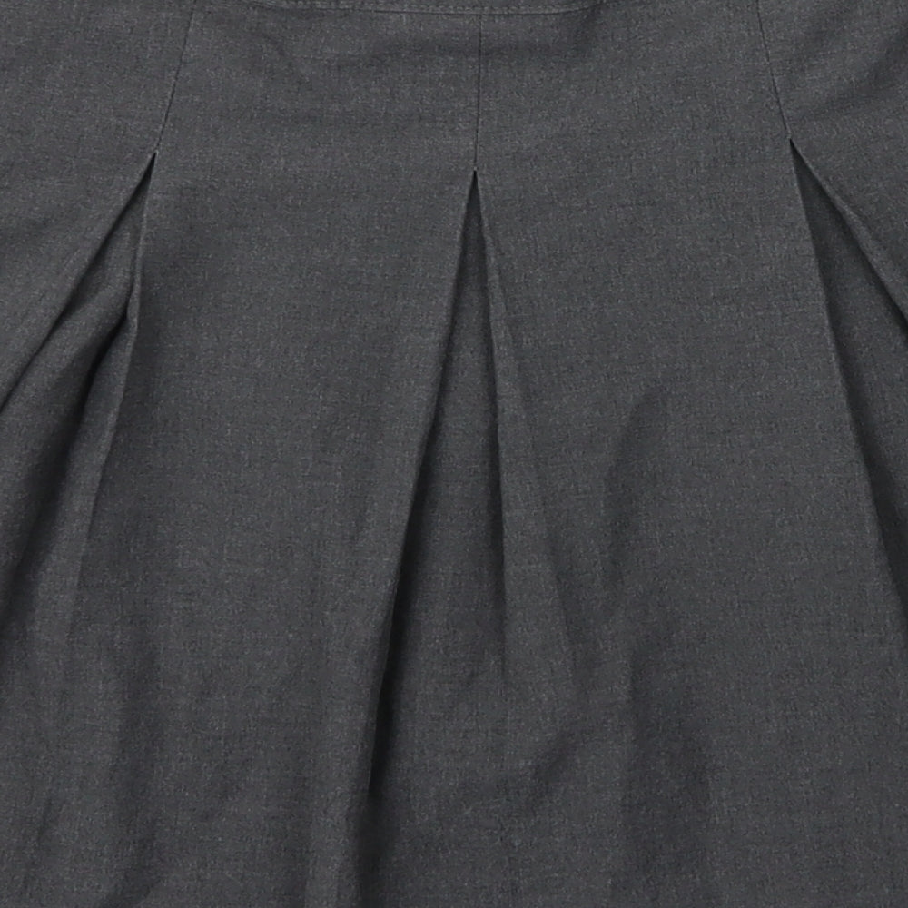 Very Girls Grey  Viscose Pleated Skirt Size 11 Years  Regular Zip