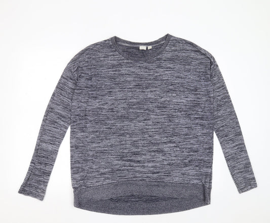 Gap Womens Blue Round Neck  Polyester Pullover Jumper Size M