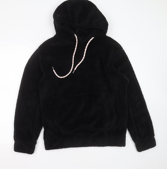 Kivenst Womens Black  Polyester Pullover Hoodie Size M
