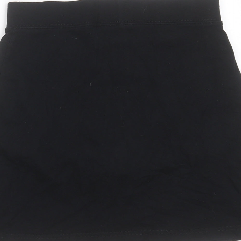 George Girls Black  Cotton Mini Skirt Size 13-14 Years  Regular