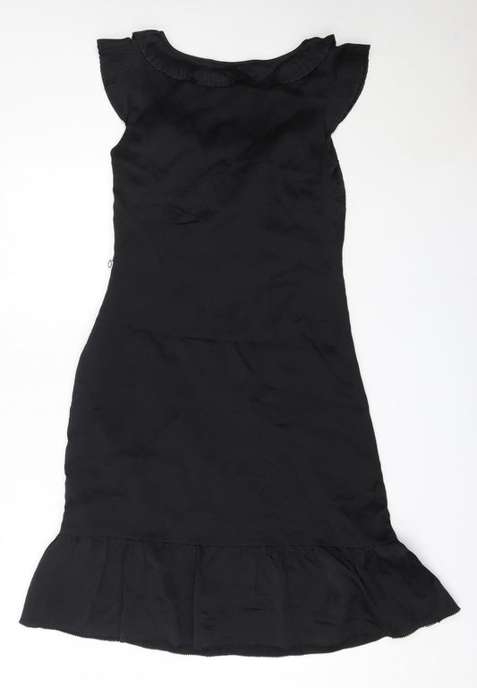Monsoon Womens Black  Polyester Shift  Size 10  Round Neck