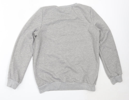 Jubylee Womens Grey  Cotton Pullover Sweatshirt Size S