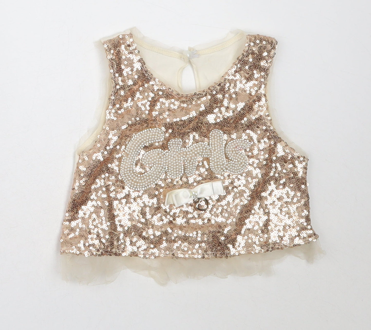 Miss Marine Girls Ivory  Cotton Basic Blouse Size 4 Years Round Neck