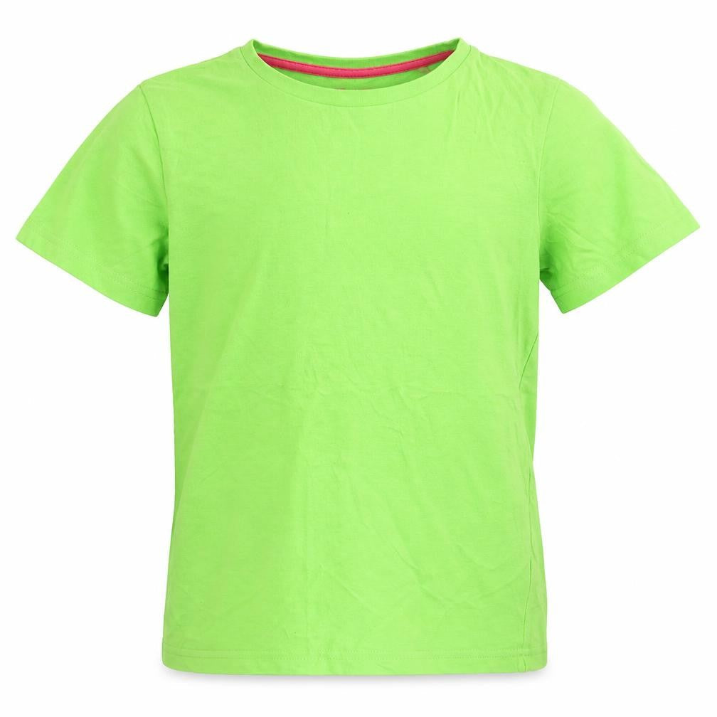 Sainsburys Girls Green  Cotton Basic T-Shirt Size 8 Years Crew Neck Pullover