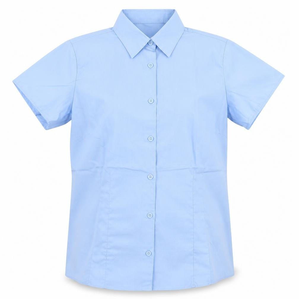 Marks and Spencer Boys Blue  Cotton Basic Button-Up Size 14 Years Collared Button - school Wear
