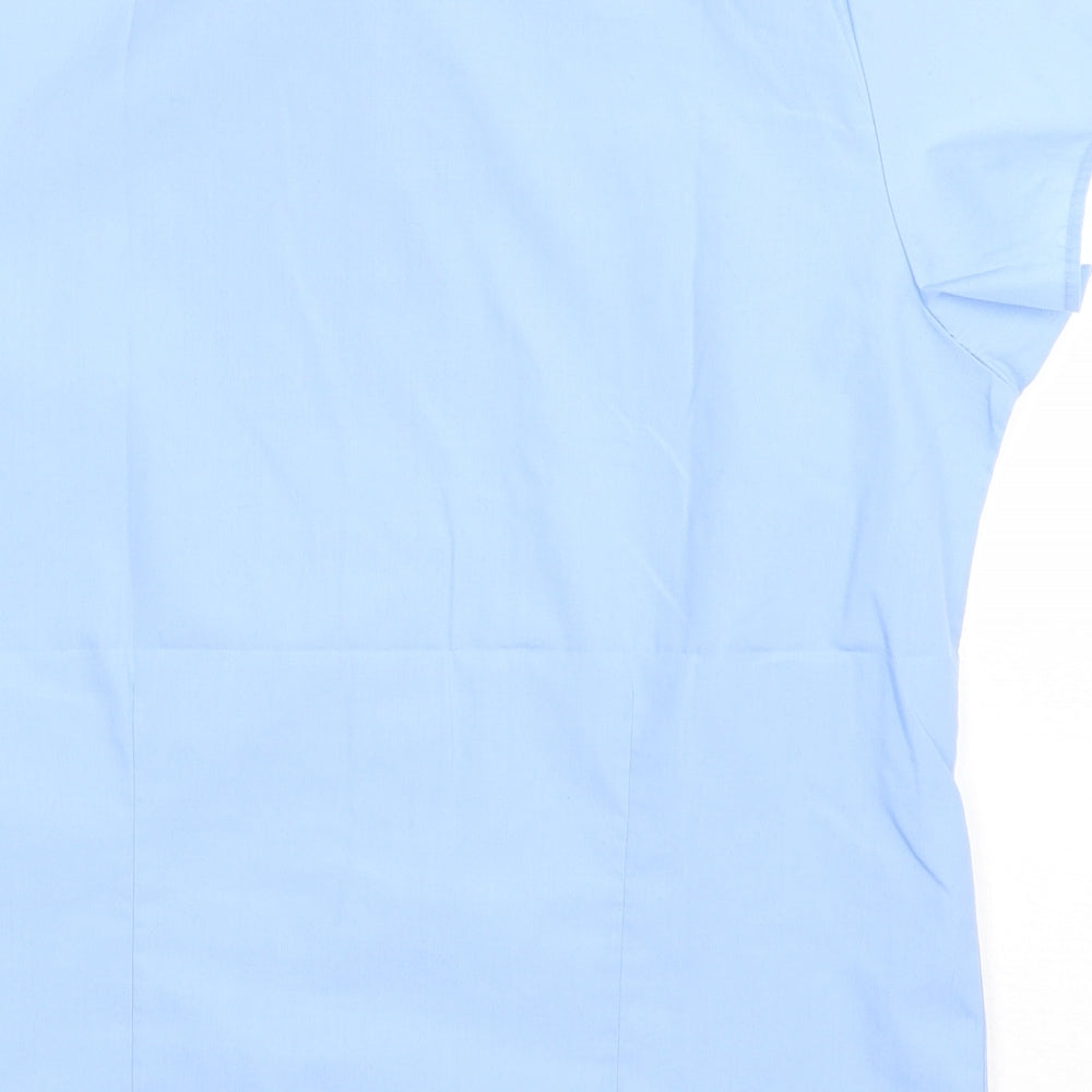 Marks and Spencer Boys Blue  Cotton Basic Button-Up Size 14 Years Collared Button - school Wear