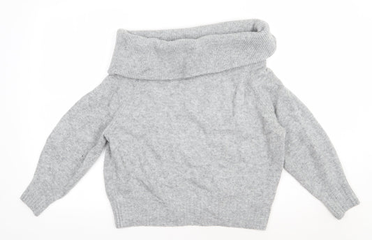 H&M Womens Grey  Acrylic Pullover Sweatshirt Size XL  Pullover