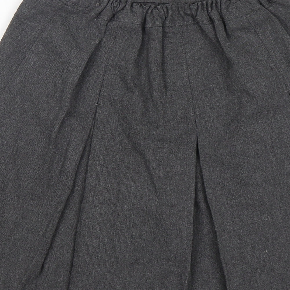 M&S Girls Grey  Polyester A-Line Skirt Size 9-10 Years  Regular