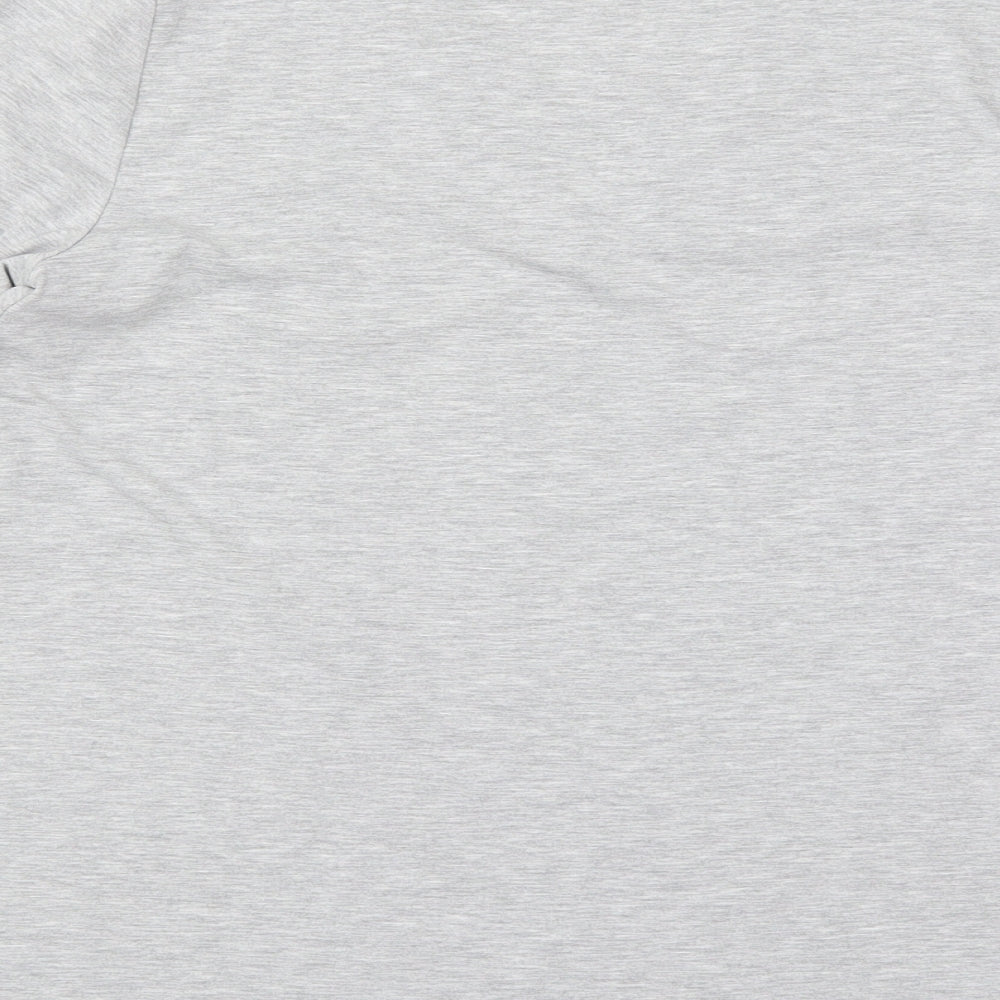 Savida Womens Grey  Viscose Basic T-Shirt Size L V-Neck