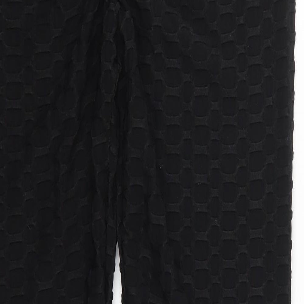 Preworn Womens Black  Nylon Carrot Leggings Size L L29 in